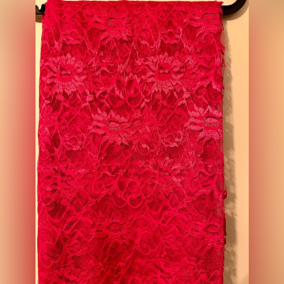 Dainty yet elegant magnet/fuchsia lace saree with beautiful floral lace - Picture 3 of 5